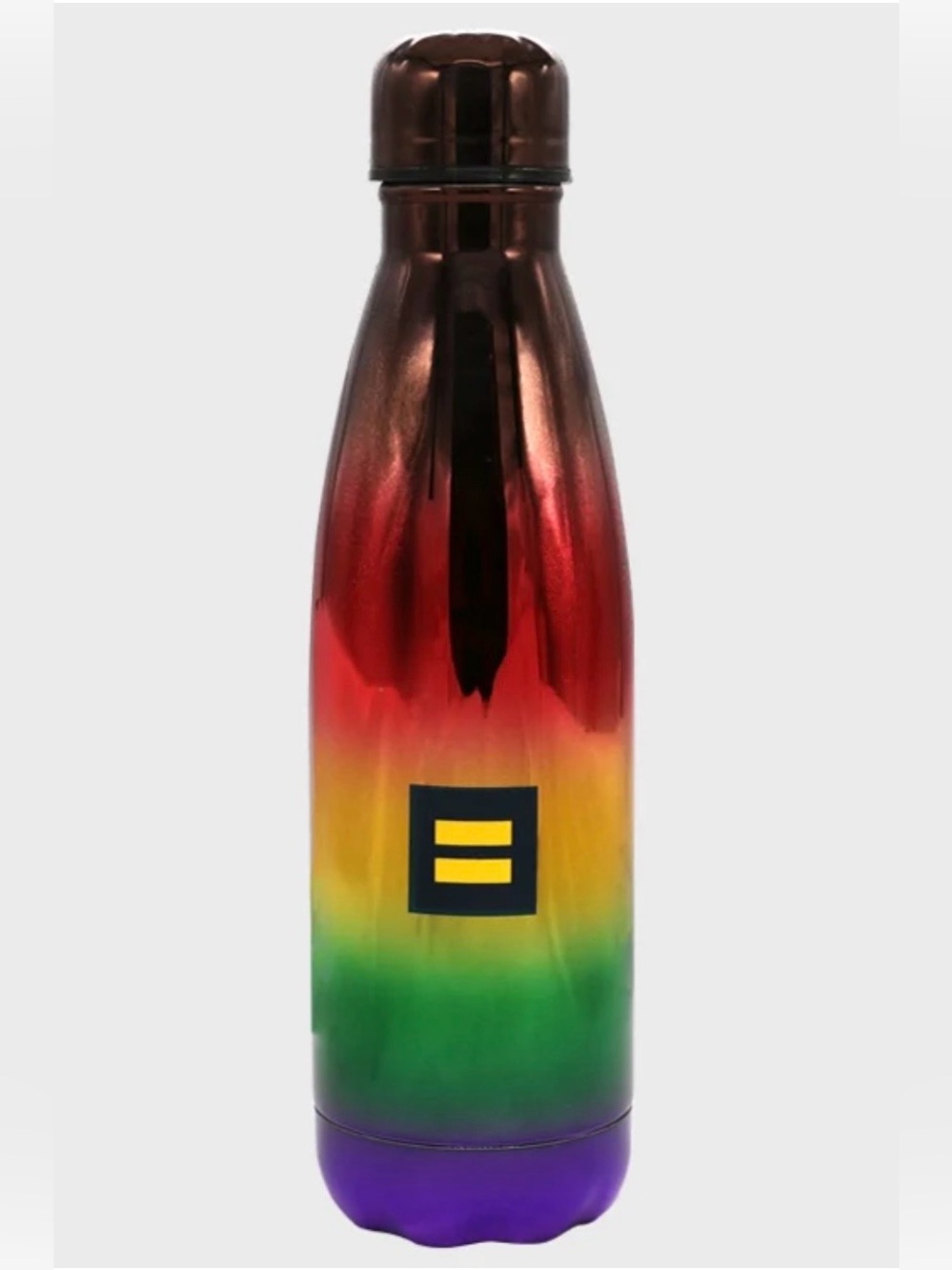 17 ounce Stainless Steel Rainbow Insulated Bottle in Red, Yellow, Green, Purple